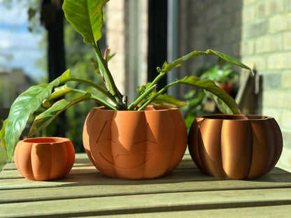 Bronze Pumpkin Planter
